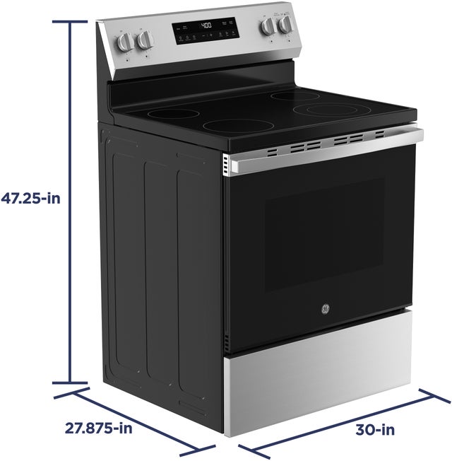 GE GRF40HSVSS 30 Inch 4 Element Free-Standing Electric Range: St...