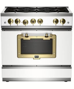 Classic White With Brushed Brass Trim, Liquid Propane