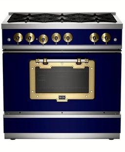 Cobalt With Brushed Brass Trim, Natural Gas