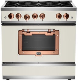 Grey White With Brushed Copper Trim, Natural Gas