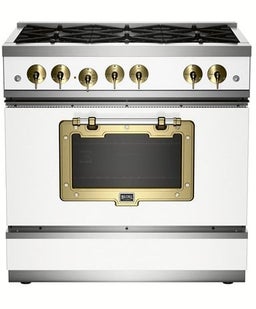 Matte White With Brushed Brass Trim, Liquid Propane