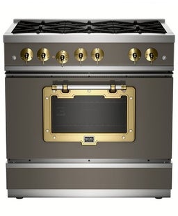 Quartz Grey With Brushed Brass Trim, Liquid Propane