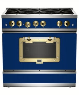 Signal Blue With Brushed Brass Trim, Liquid Propane