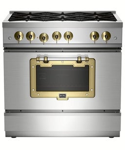 Stainless Steel With Brushed Brass Trim, Liquid Propane