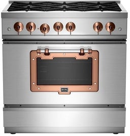 Stainless Steel With Brushed Copper Trim, Natural Gas