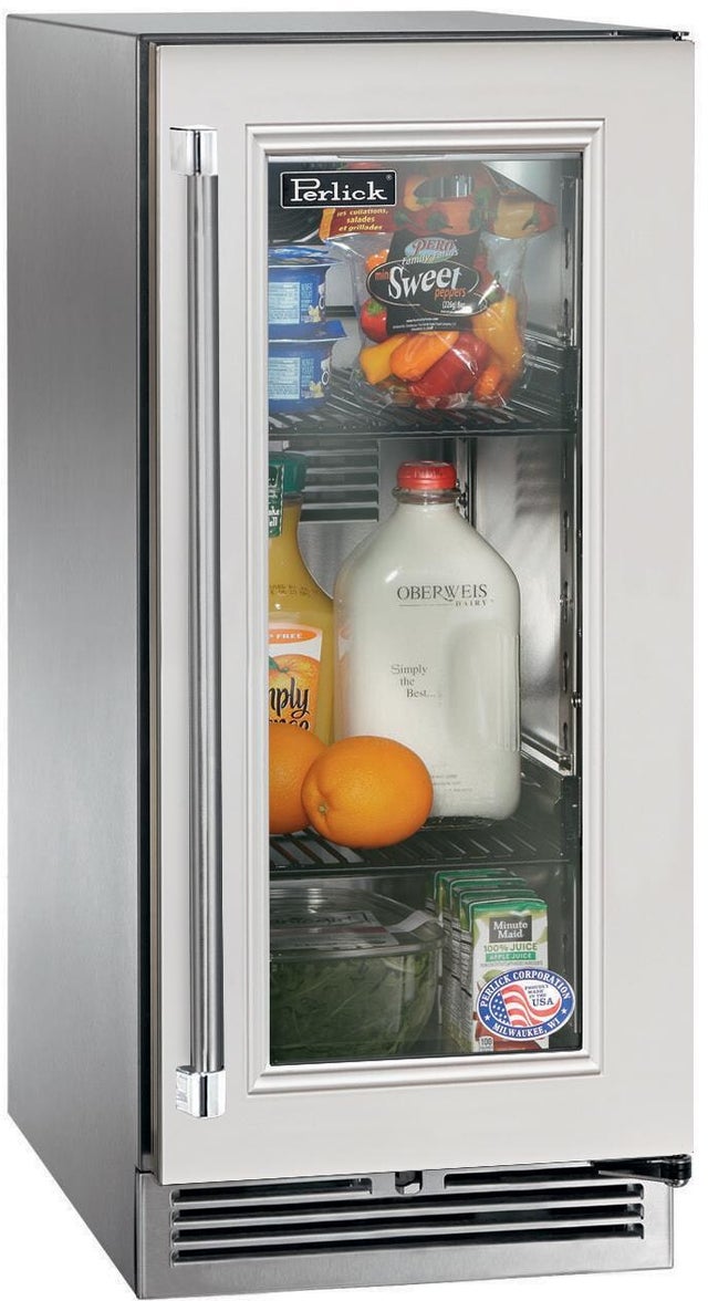 Perlick HP15RM44R 15" Signature Series Marine Grade Refrigerator: W/...