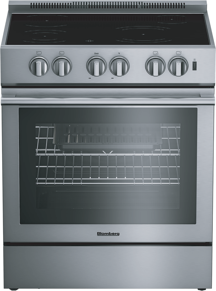 Blomberg BIR34452SS 30 Inch Slide-In Induction Range with 4 Elements, ...