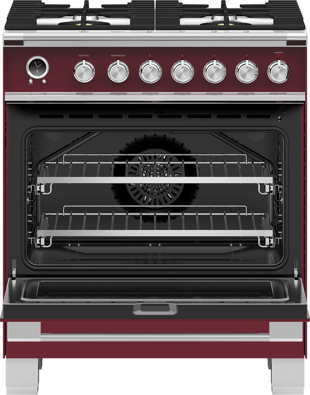 Fisher Paykel OR30SCG6R1 30" Classic Dual Fuel Range, 4 Burner, Self-cleani...