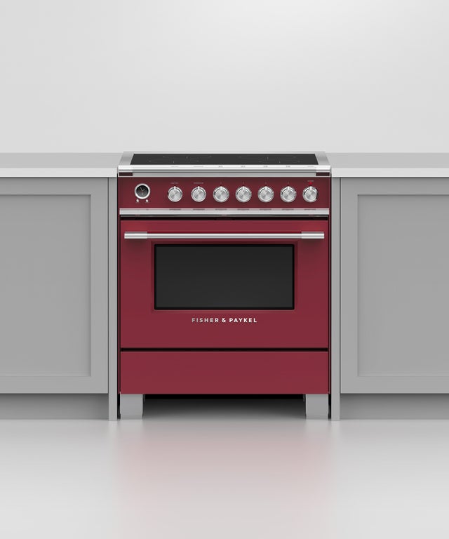 Fisher Paykel OR30SCI6R1 30" Induction Range, 4 Zones, Self-cleaning: Red