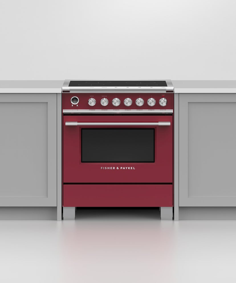 Fisher Paykel OR30SCI6R1 30" Induction Range, 4 Zones, Self-cleaning: Red