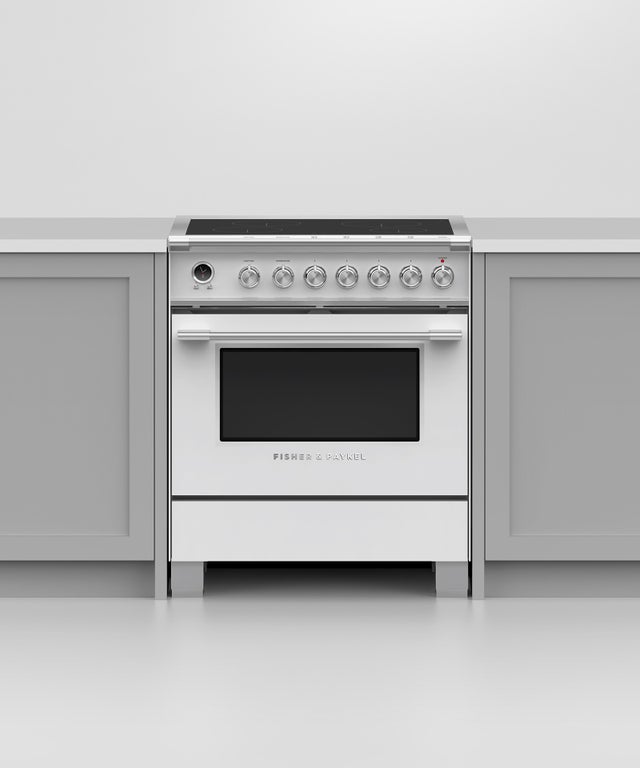 Fisher Paykel OR30SCI6W1 30" Induction Range, 4 Zones, Self-cleaning: White