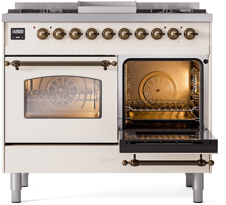 Ilve UPD40FNMPAWBLP Antique White With Bronze Trim, Lp