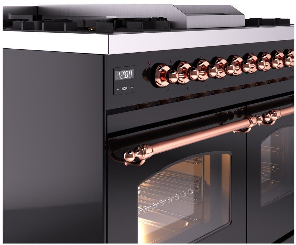 Ilve UPD40FNMPBKPLP Glossy Black With Copper Trim, Lp