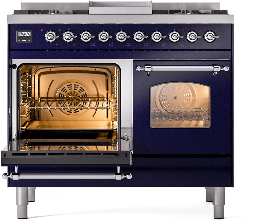 Ilve UPD40FNMPMBCLP Midnight Blue With Chrome Trim, Lp