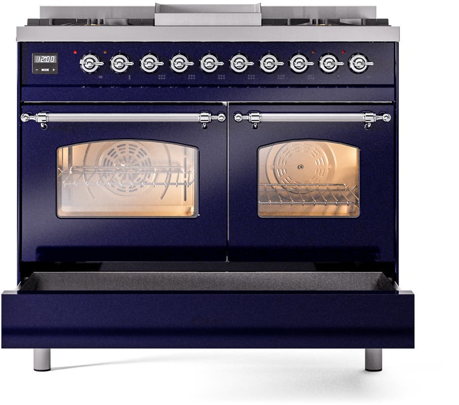 Ilve UPD40FNMPMBCLP Midnight Blue With Chrome Trim, Lp