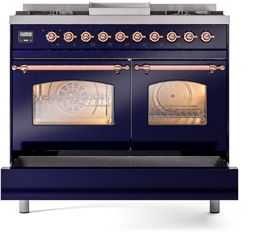 Ilve UPD40FNMPMBPLP Midnight Blue With Copper Trim, Lp