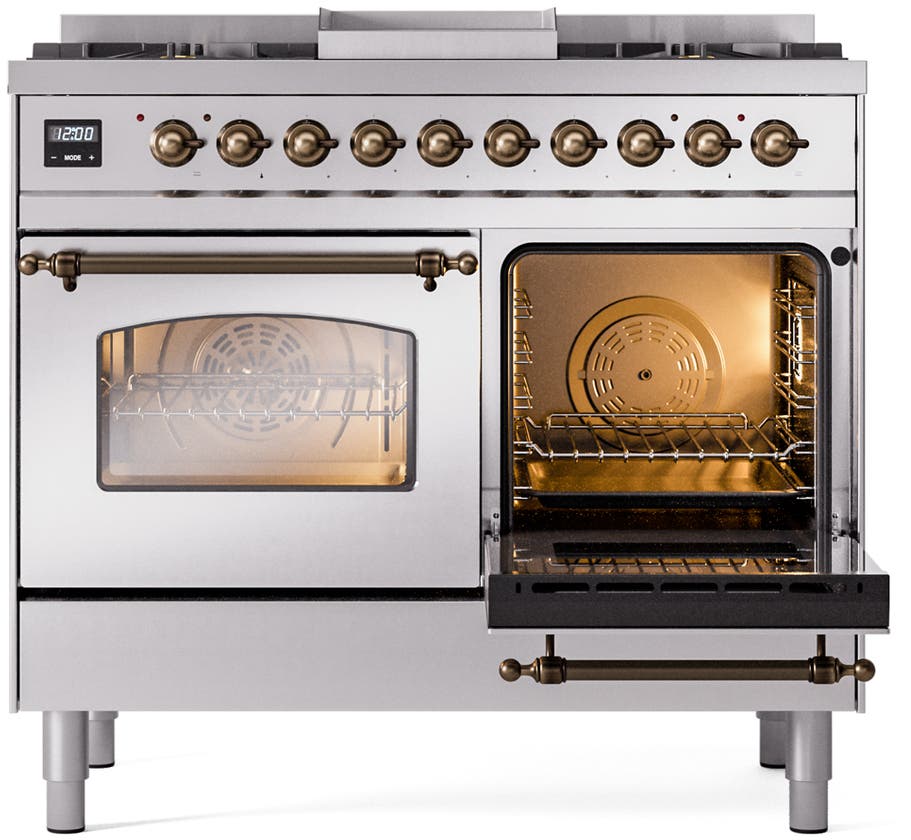 Ilve UPD40FNMPSSBLP Stainless Steel With Bronze Trim, Lp