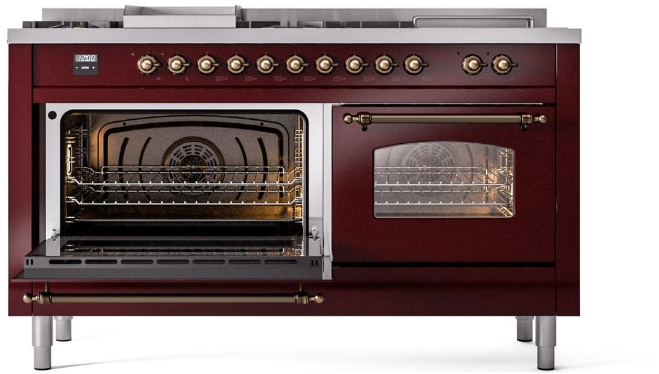 Ilve UP60FSNMPBUBLP Burgundy With Bronze Trim, Lp