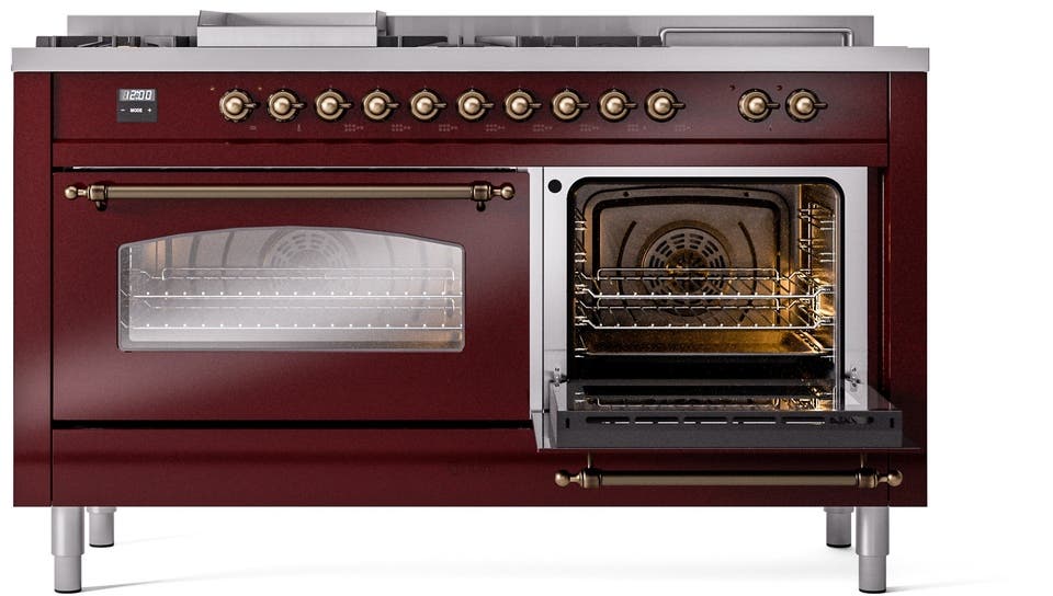 Ilve UP60FSNMPBUBLP Burgundy With Bronze Trim, Lp