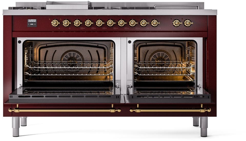 Ilve UP60FSNMPBUGLP Burgundy With Brass Trim, Lp