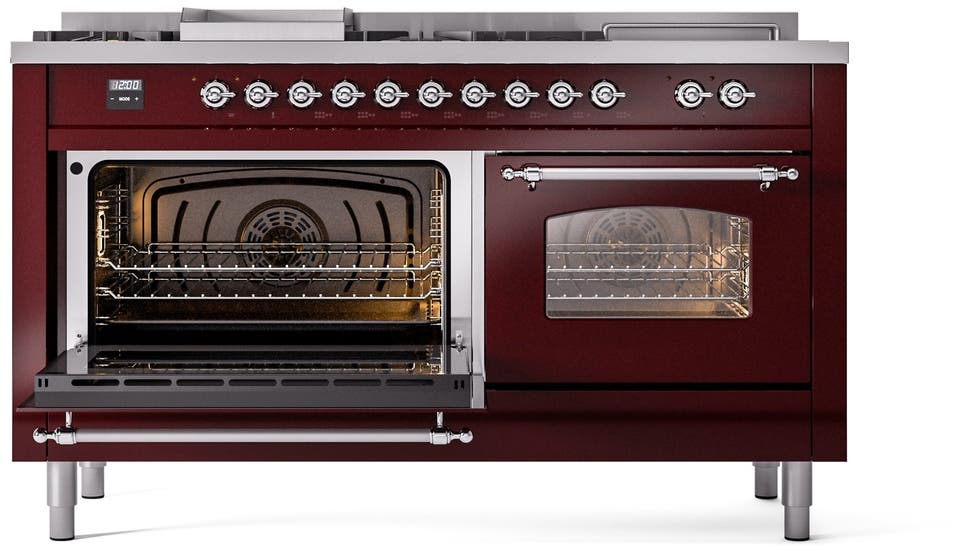 Ilve UP60FSNMPBUCLP Burgundy With Chrome Trim, Lp