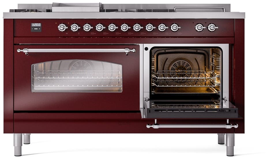 Ilve UP60FSNMPBUCLP Burgundy With Chrome Trim, Lp