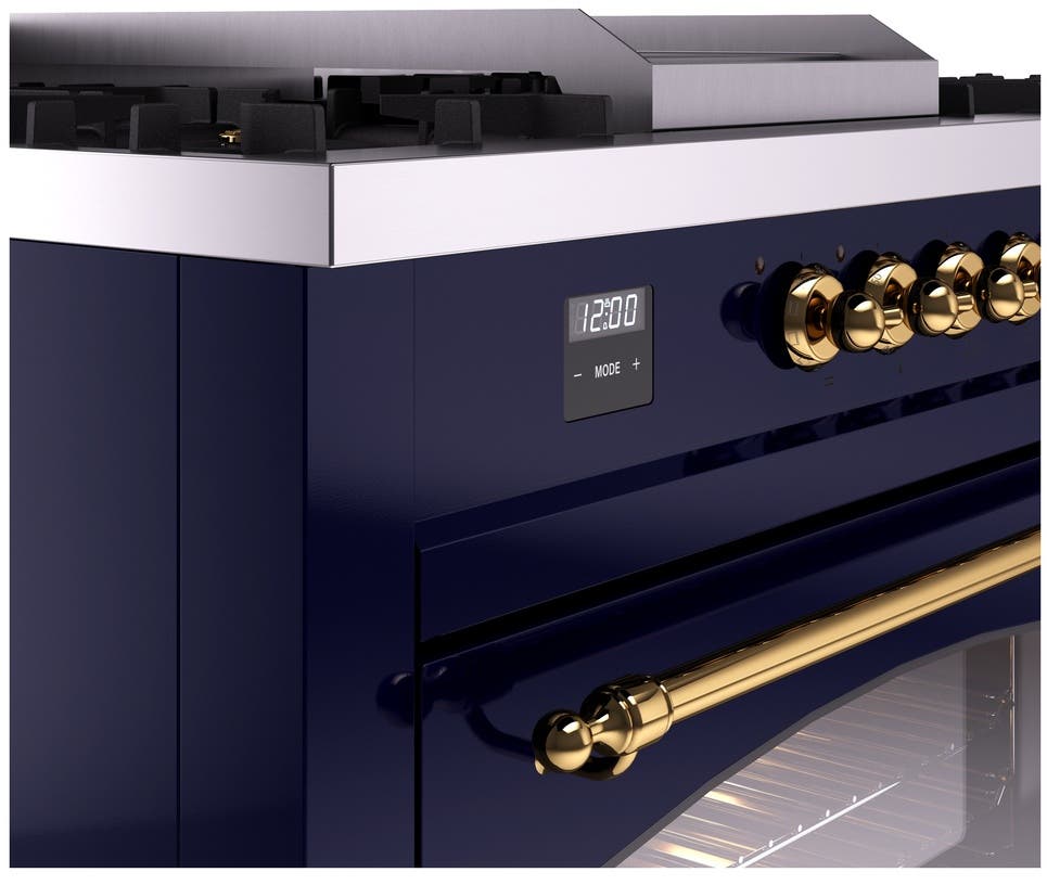 Ilve UP60FSNMPMBGLP Midnight Blue With Brass Trim, Lp