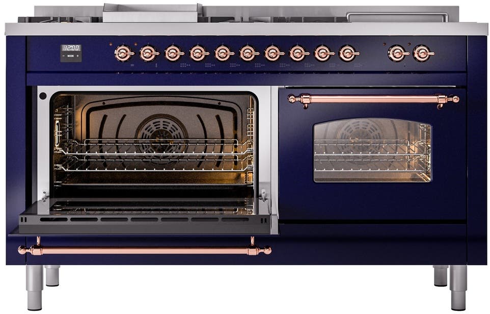 Ilve UP60FSNMPMBPLP Midnight Blue With Copper Trim, Lp