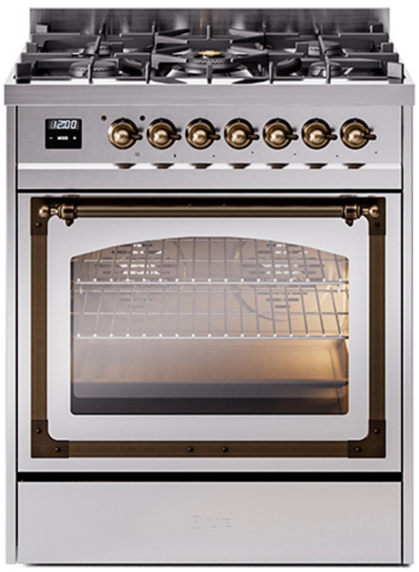 Stainless Steel With Bronze Knobs, Natural Gas