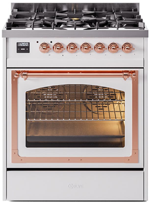 White With Copper Knobs, Natural Gas