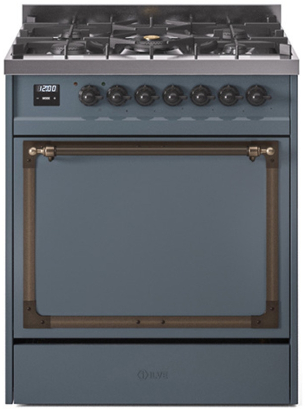 Blue Grey With Bronze Knobs, Natural Gas