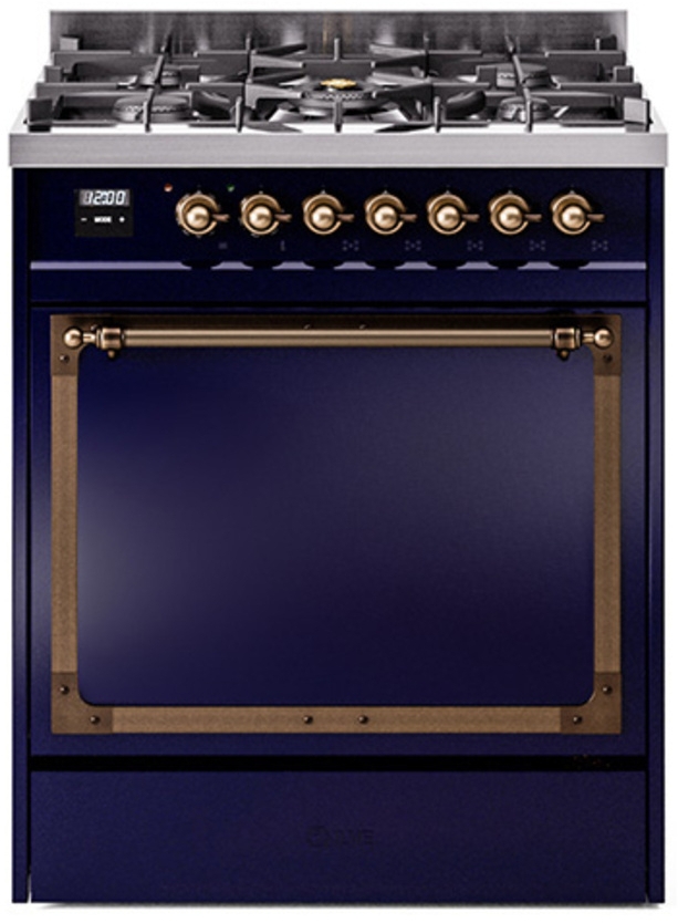 Midnight Blue With Bronze Knobs, Natural Gas