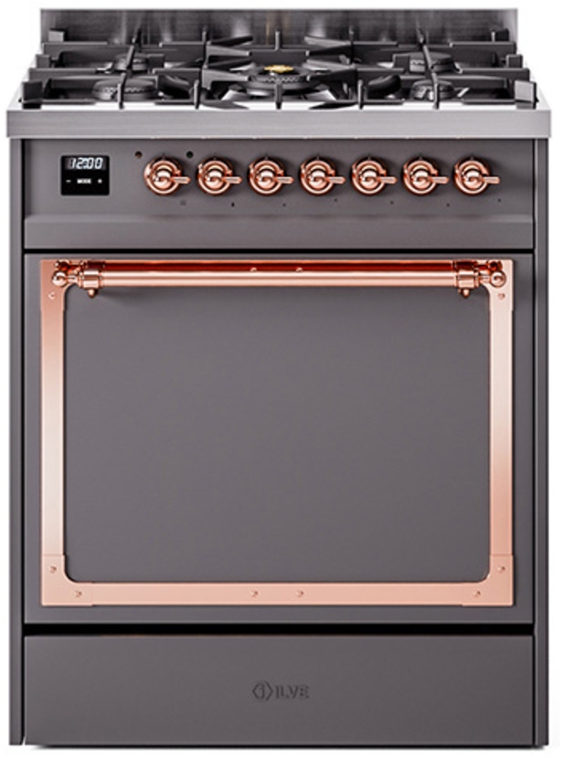 Graphite Matte With Copper Knobs, Natural Gas