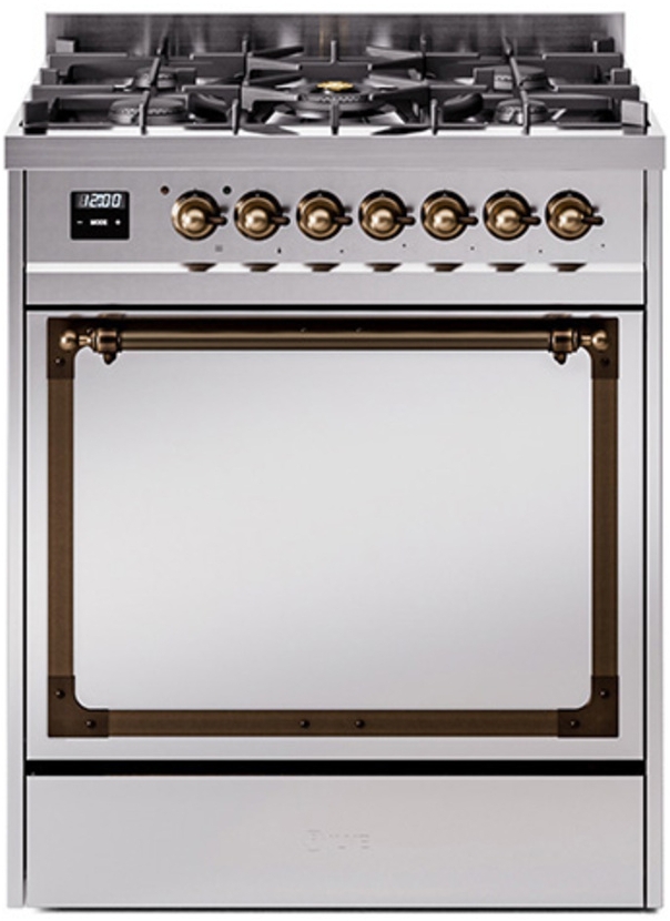 Stainless Steel With Bronze Knobs, Natural Gas