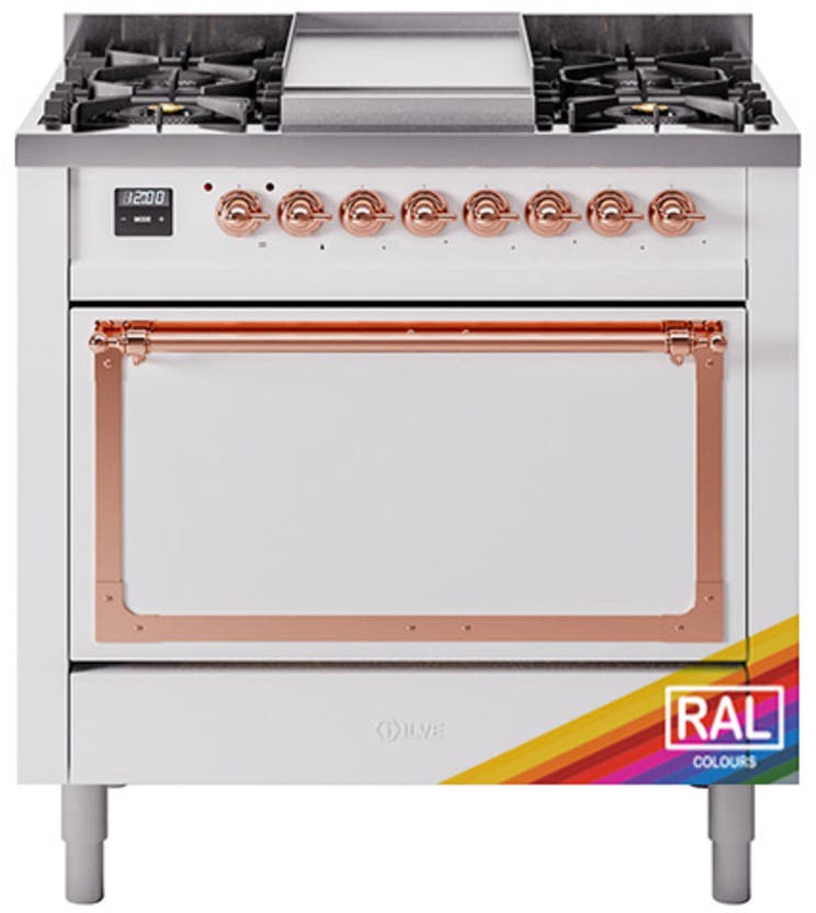 Ral Custom Color With Copper Knobs, Natural Gas
