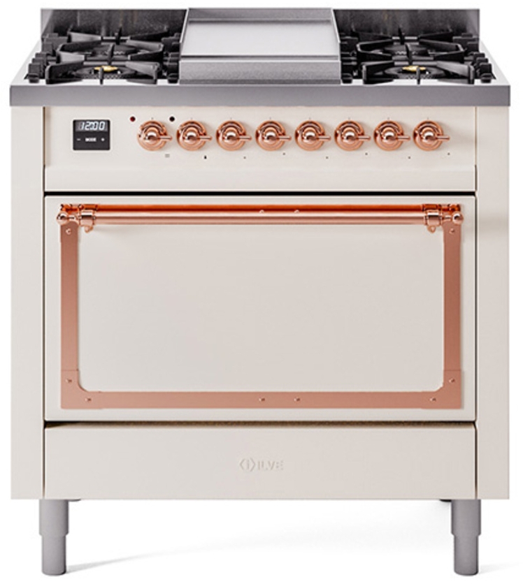 White With Copper Knobs, Natural Gas