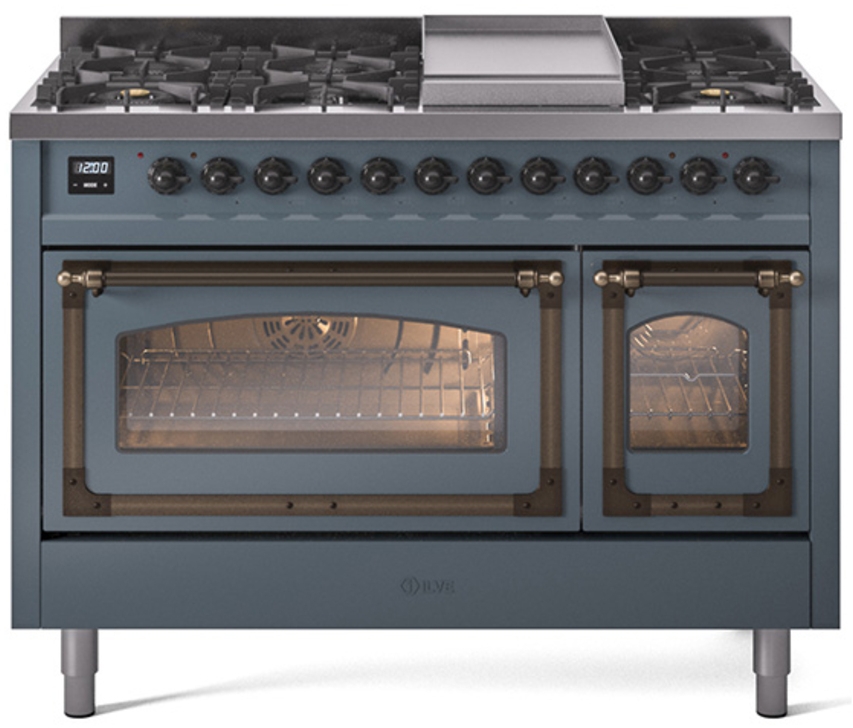 Blue Grey With Bronze Knobs, Natural Gas