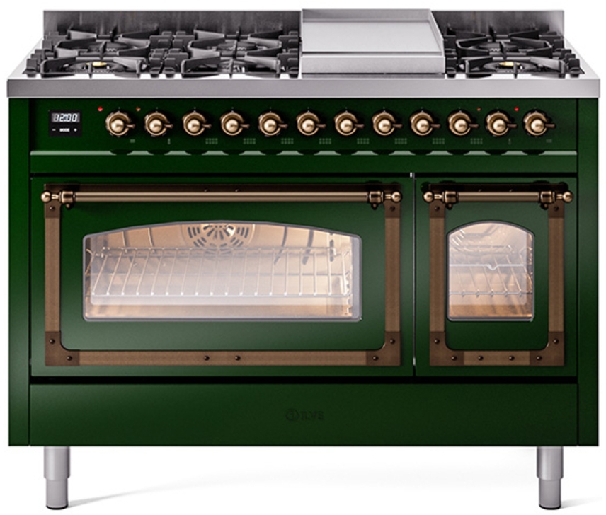 Emerald Green With Bronze Knobs, Natural Gas