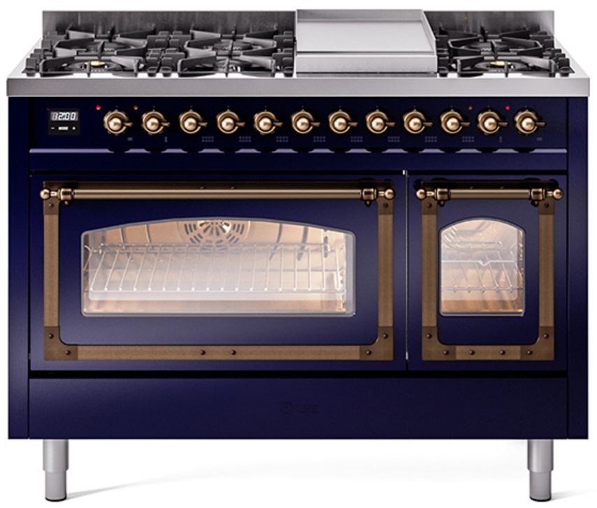 Midnight Blue With Bronze Knobs, Natural Gas