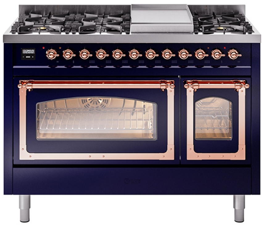 Midnight Blue With Copper Knobs, Natural Gas