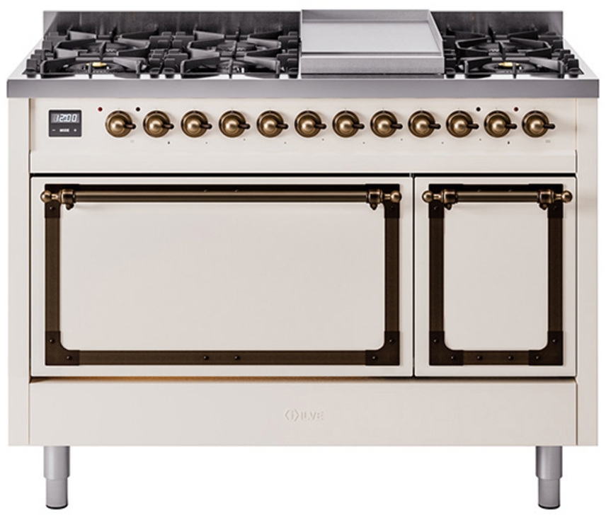 Antique White With Bronze Knobs, Natural Gas