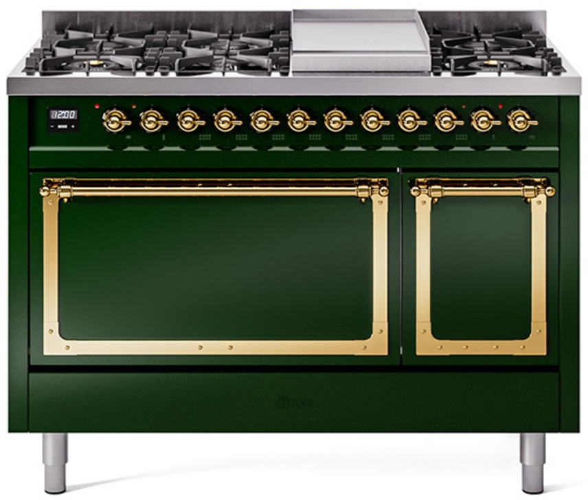 Emerald Green With Brass Knobs, Natural Gas