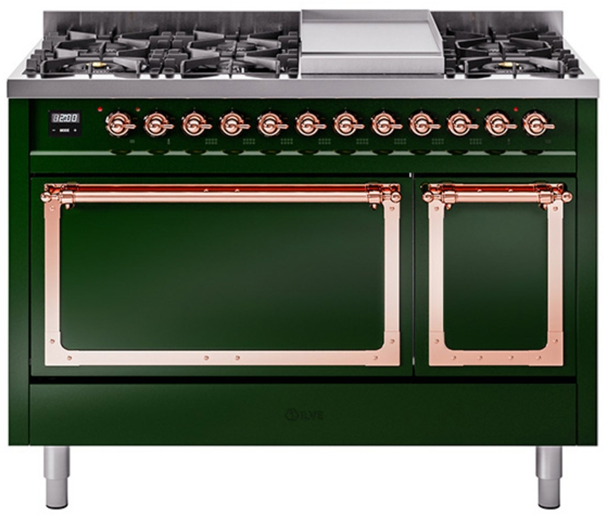 Emerald Green With Copper Knobs, Natural Gas