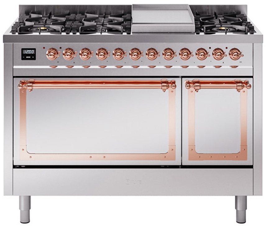 Stainless Steel With Copper Knobs, Natural Gas