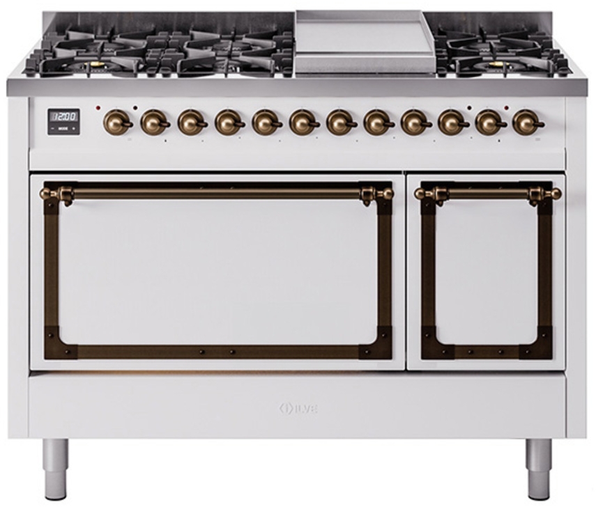 White With Bronze Knobs, Natural Gas