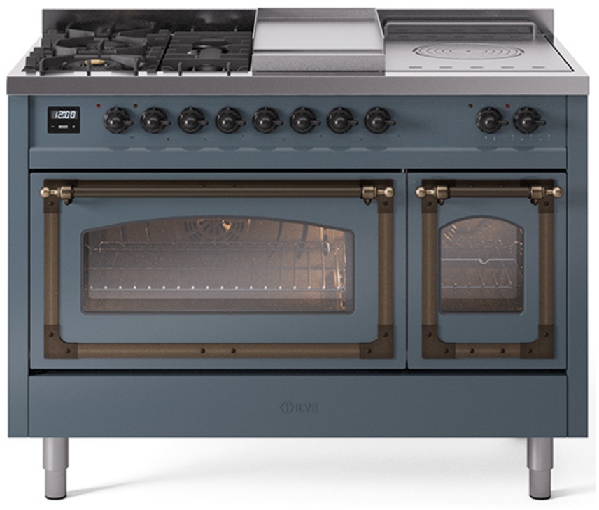 Blue Grey With Bronze Knobs, Natural Gas