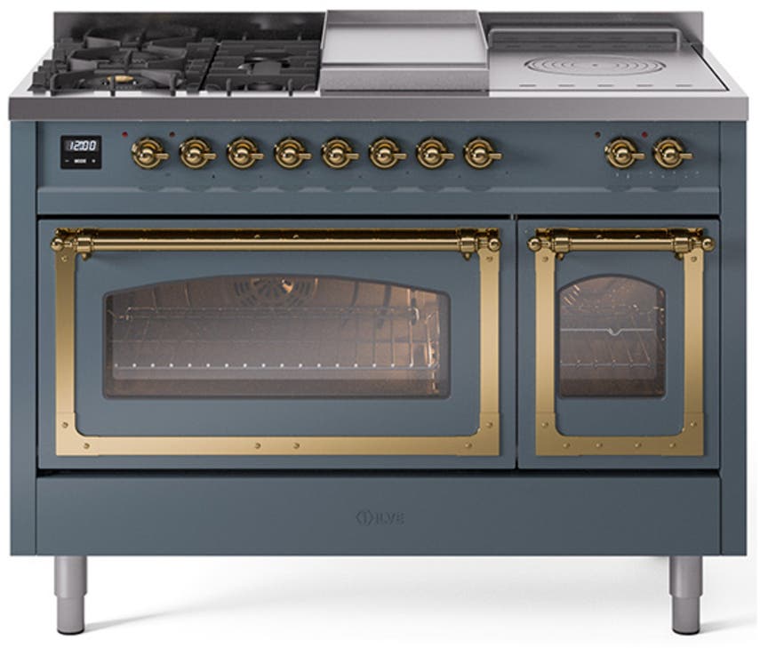 Blue Grey With Brass Knobs, Liquid Propane
