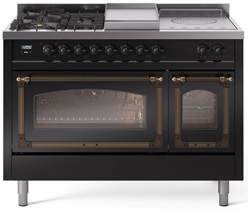 Glossy Black With Bronze Knobs, Natural Gas