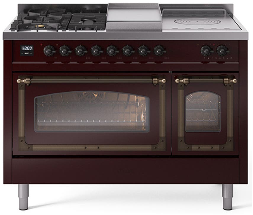 Burgundy With Bronze Knobs, Natural Gas