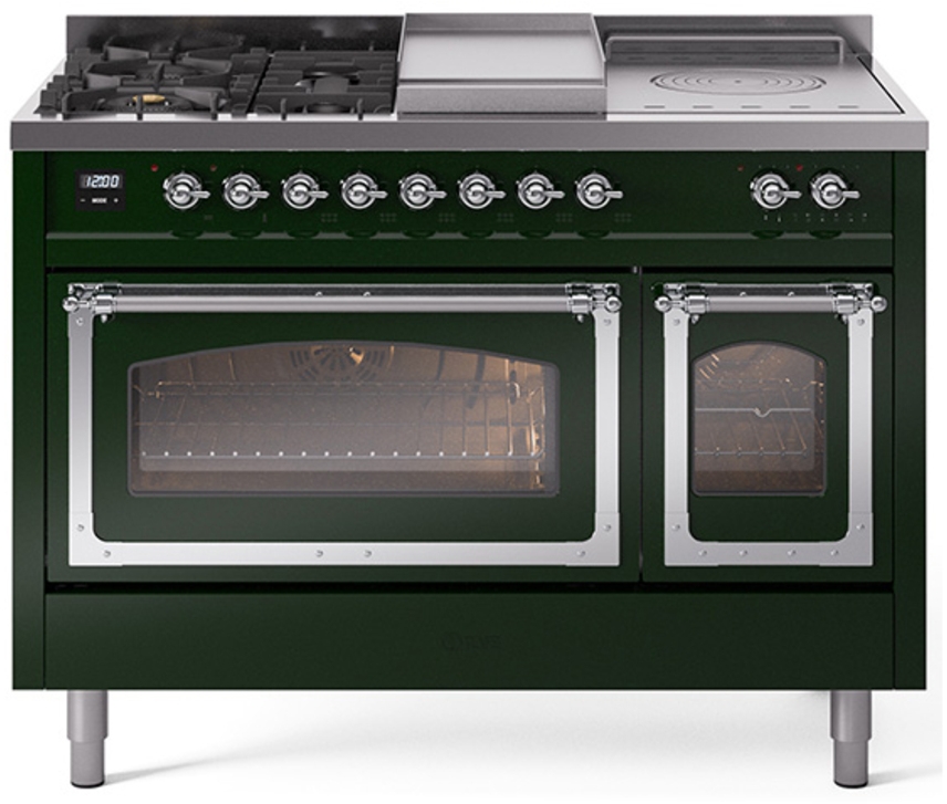 Emerald Green With Chrome Knobs, Natural Gas